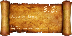 Bittner Emma névjegykártya